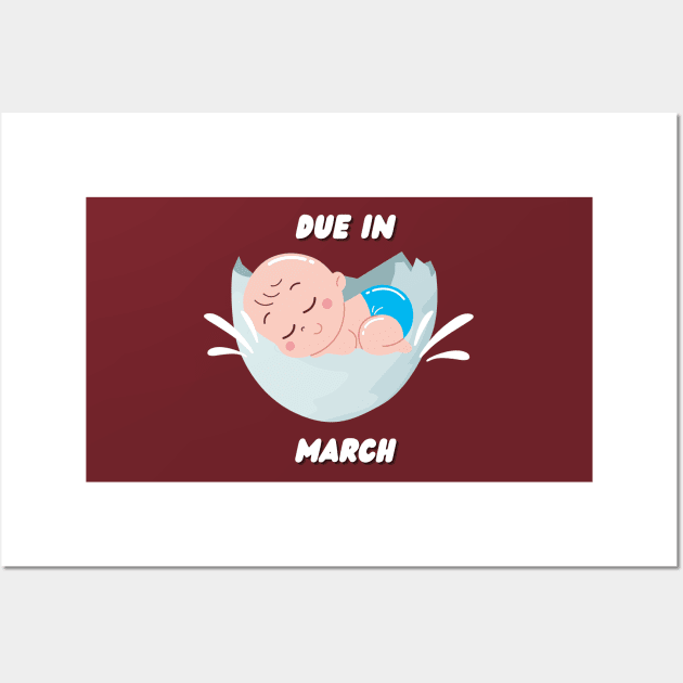 Due in March for the Mom to Be Wall Art by mebcreations